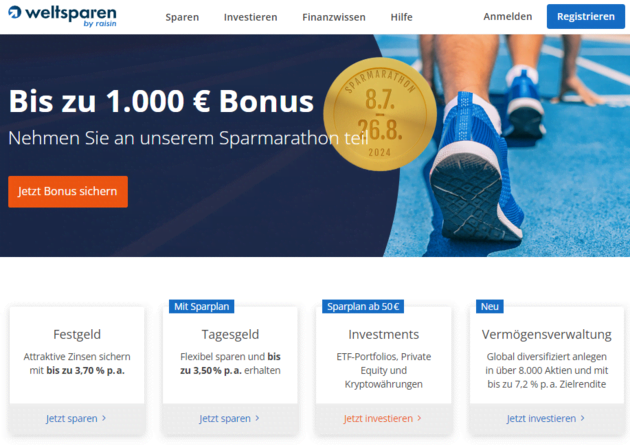 Der Weltsparen Bonus ist ein attraktives Angebot